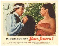 2k912 TOM JONES LC #4 '63 close up of wide-eyed Albert Finney staring at sexy women's chest!