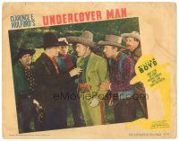2k938 UNDERCOVER MAN LC '42 William Boyd as Hopalong Cassidy arguing w/Mexican bandito!