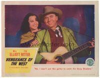2k947 VENGEANCE OF THE WEST LC '42 cool image of Tex Ritter singing for pretty Eva Puig!