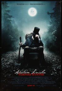 2m023 ABRAHAM LINCOLN: VAMPIRE HUNTER style A revised advance DS 1sh '12 Benjamin Walker w/axe!