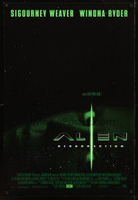 2m037 ALIEN RESURRECTION style C int'l advance DS 1sh '97 Sigourney Weaver, Jeunet sci-fi sequel!