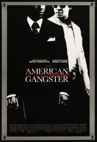 2m043 AMERICAN GANGSTER DS 1sh '07 Denzel Washington, Russell Crowe, Ridley Scott directed!