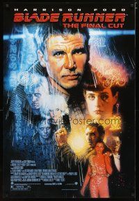 2m108 BLADE RUNNER 1sh R07 Ridley Scott sci-fi classic, art of Harrison Ford by Drew Struzan!
