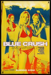 2m114 BLUE CRUSH teaser 1sh '02 John Stockwell, sexy Kate Bosworth in bikini, cool negative image!