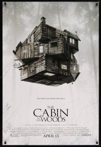2m130 CABIN IN THE WOODS advance DS 1sh '11 Kristen Connolly, Chris Hemsworth, creepy image!