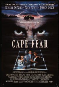 2m134 CAPE FEAR DS 1sh '91 Robert De Niro's eyes, Nick Nolte, Jessica Lange, Juliette Lewis