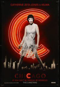 2m144 CHICAGO teaser DS 1sh '02 sexy dancer Catherine Zeta-Jones as Velma!