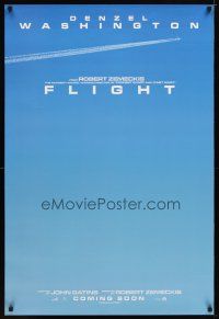 2m277 FLIGHT teaser DS 1sh '12 Denzel Washington, John Goodman, cool image of jet & contrail!