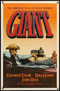 2m306 GIANT 1sh R83 best image of James Dean reclined in car, George Stevens classic!