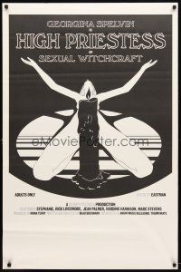 2m349 HIGH PRIESTESS OF SEXUAL WITCHCRAFT 1sh '73 Georgina Spelvin, sexy art of woman w/candle!