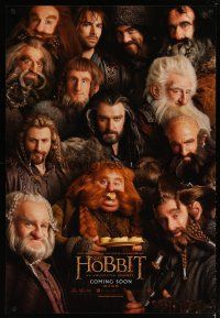 2m352 HOBBIT: AN UNEXPECTED JOURNEY teaser English 1sh '12 Tolkien classic, cool image of dwarves!