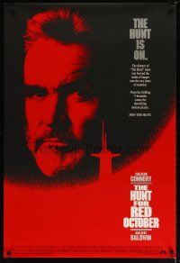 2m367 HUNT FOR RED OCTOBER int'l 1sh '90 Russian submarine captain Sean Connery, hunt is on!