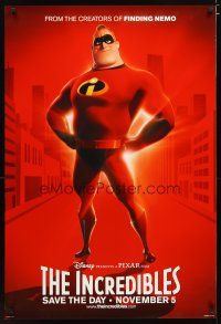 2m376 INCREDIBLES advance DS 1sh '04 Disney/Pixar animated sci-fi superhero family, Mr. Incredible!
