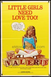 2m384 INNOCENCE OF VALERIE 1sh '75 young girls need love too, xxx rated!