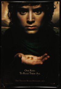 2m453 LORD OF THE RINGS: THE FELLOWSHIP OF THE RING teaser DS 1sh '01 J.R.R. Tolkien, one ring!