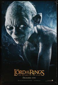 2m455 LORD OF THE RINGS: THE RETURN OF THE KING Gollum style teaser 1sh '03 great image of Gollum!