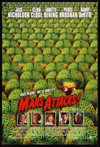 2m476 MARS ATTACKS! int'l 1sh '96 directed by Tim Burton, great image of many alien brains!