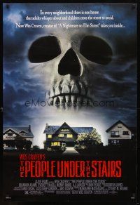 2m571 PEOPLE UNDER THE STAIRS 1sh '91 Wes Craven, cool image of huge skull looming over house!