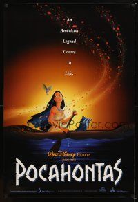 2m587 POCAHONTAS DS 1sh '95 Disney, the famous native American Indian in canoe with raccoon!