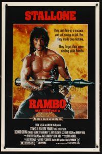 2m614 RAMBO FIRST BLOOD PART II 1sh '85 no man, no law, no war can stop Sylvester Stallone!