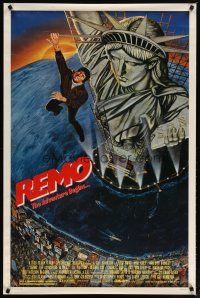 2m622 REMO WILLIAMS THE ADVENTURE BEGINS 1sh '85 Fred Ward clings to the Statue of Liberty!