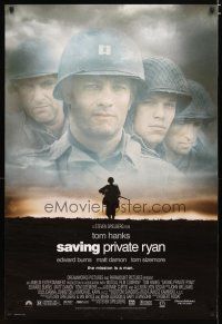 2m651 SAVING PRIVATE RYAN DS 1sh '98 Steven Spielberg, Tom Hanks, the mission is a man!