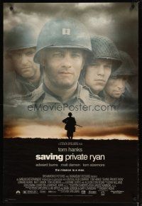 2m650 SAVING PRIVATE RYAN 1sh '98 Steven Spielberg, Tom Hanks, the mission is a man!