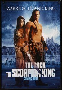 2m653 SCORPION KING int'l teaser DS 1sh '02 The Rock is a warrior, legend, king, sexy Kelly Hu!