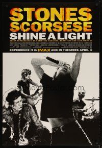 2m662 SHINE A LIGHT advance DS 1sh '08 Martin Scorcese's Rolling Stones documentary, concert image!