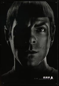 2m704 STAR TREK teaser DS 1sh '09 cool image of Zachary Quinto as Spock!