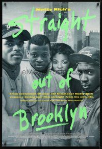 2m726 STRAIGHT OUT OF BROOKLYN 1sh '91 Matty Rich's tale of growing up black in New York City!