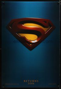 2m732 SUPERMAN RETURNS teaser DS 1sh '06 Bryan Singer, Brandon Routh, Kate Bosworth, Kevin Spacey