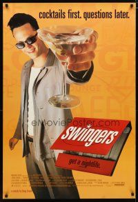 2m734 SWINGERS DS 1sh '96 partying Vince Vaughn with giant martini, directed by Doug Liman!