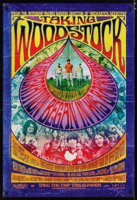 2m736 TAKING WOODSTOCK advance DS 1sh '09 Ang Lee, cool psychedelic design & art!