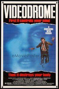 2m793 VIDEODROME 1sh '83 David Cronenberg, James Woods, Debbie Harry, sci-fi!