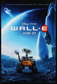 2m800 WALL-E advance DS 1sh '08 Walt Disney, Pixar, Best Animated Film, WALL-E w/ spaceship!
