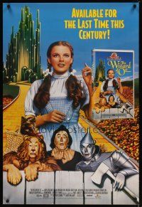 2m825 WIZARD OF OZ video 1sh R96 Victor Fleming, Judy Garland all-time classic!