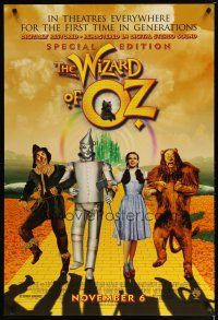 2m824 WIZARD OF OZ advance DS 1sh R98 Victor Fleming, Judy Garland all-time classic!