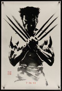 2m827 WOLVERINE style A teaser DS 1sh '13 cool stylized artwork of Hugh Jackman in title role!