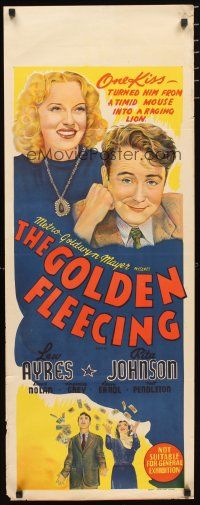 2p218 GOLDEN FLEECING long Aust daybill '40 Lew Ayres & Rita Johnson in screwball insurance comedy