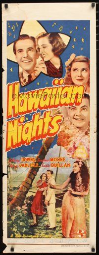 2p220 HAWAIIAN NIGHTS long Aust daybill '39 Downs, Carlisle, pretty Constance Moore in hula outfit!