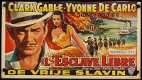 2p278 BAND OF ANGELS Belgian '57 Clark Gable buys beautiful slave mistress Yvonne De Carlo!