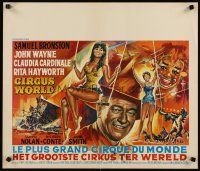 2p283 CIRCUS WORLD Belgian R70s Claudia Cardinale, John Wayne is wild across the world!
