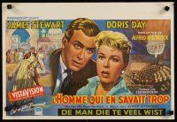 2p295 MAN WHO KNEW TOO MUCH Belgian '56 directed by Alfred Hitchcock, James Stewart & Doris Day!