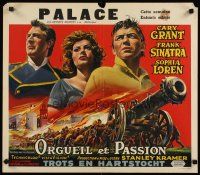 2p299 PRIDE & THE PASSION Belgian '60 different art of Grant, Frank Sinatra & Sophia Loren!