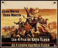 2p305 SONS OF KATIE ELDER Belgian '65 Martha Hyer, great art of John Wayne, Dean Martin & others!