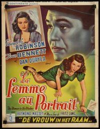 2p311 WOMAN IN THE WINDOW Belgian R50s Fritz Lang, Edward G. Robinson, sexy Joan Bennett!