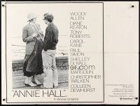 2p455 ANNIE HALL British quad '77 full-length Woody Allen & Diane Keaton in a nervous romance!