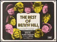 2p459 BEST OF BENNY HILL British quad '74 great portraits of wacky comedian!