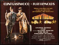 2p469 CITY HEAT British quad '85 art of Clint Eastwood & Burt Reynolds the detective by Fennimore!
